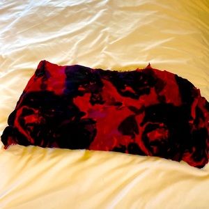 Floral scarf deep colors